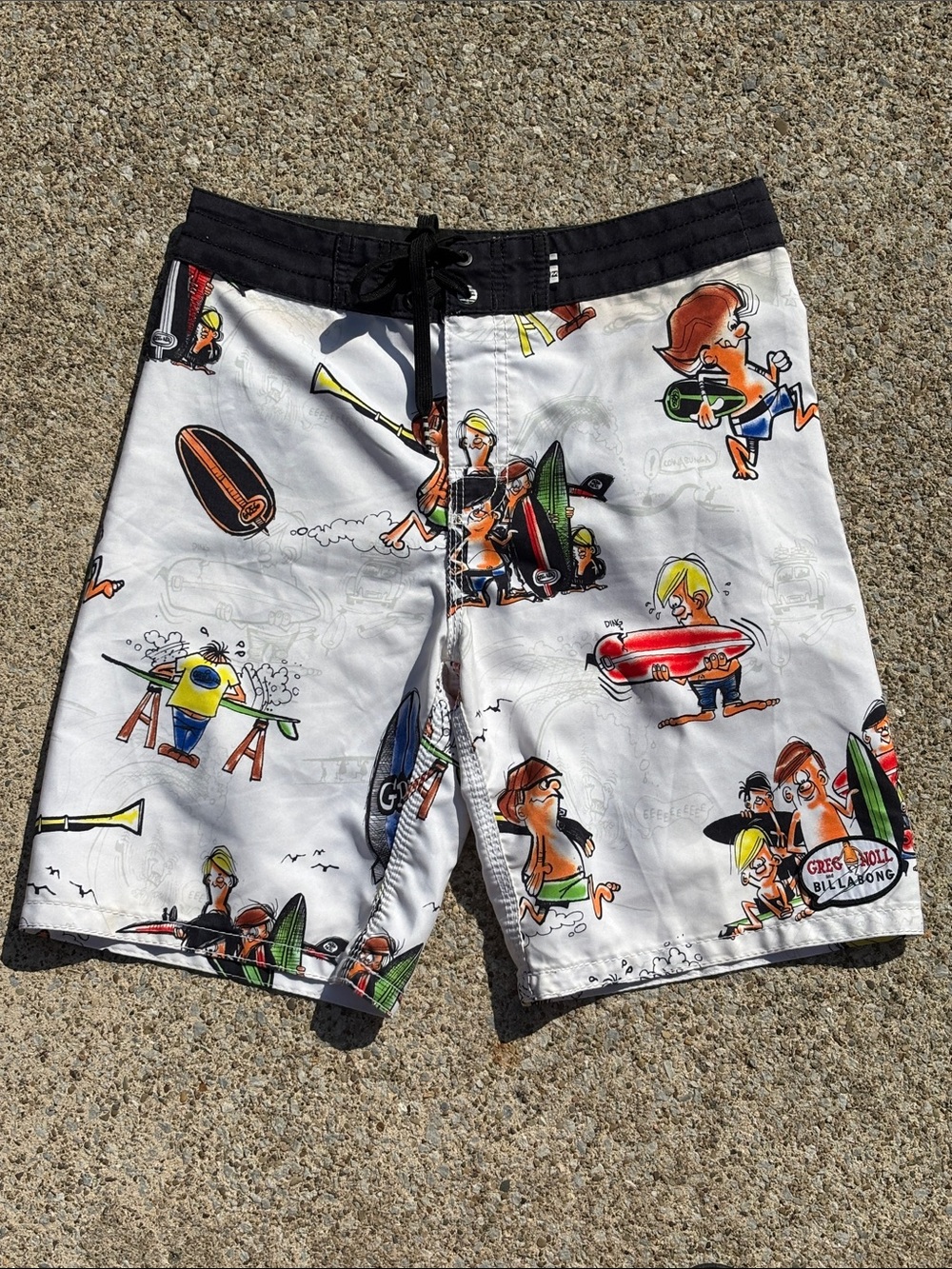 GREG NOLL X BILLABONG “DA BULL” Rare  Board Shorts / Men's Size 27 Boy's Size 14